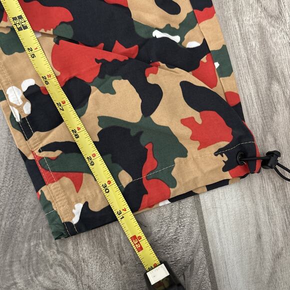 Air JORDAN Flight Heritage Tan Red Green Black Camo Cargo Pocket Pant Men Sz M - Picture 11 of 12